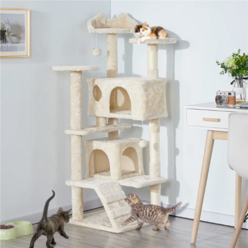 Sisal Rope Cat Climbing Tower with Houses & Platforms