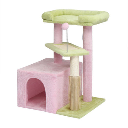 Compact 3-Tier Cat Tower with Sisal Scratching Post
