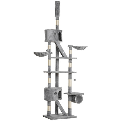 Adjustable Floor-to-Ceiling Cat Tree with Condos