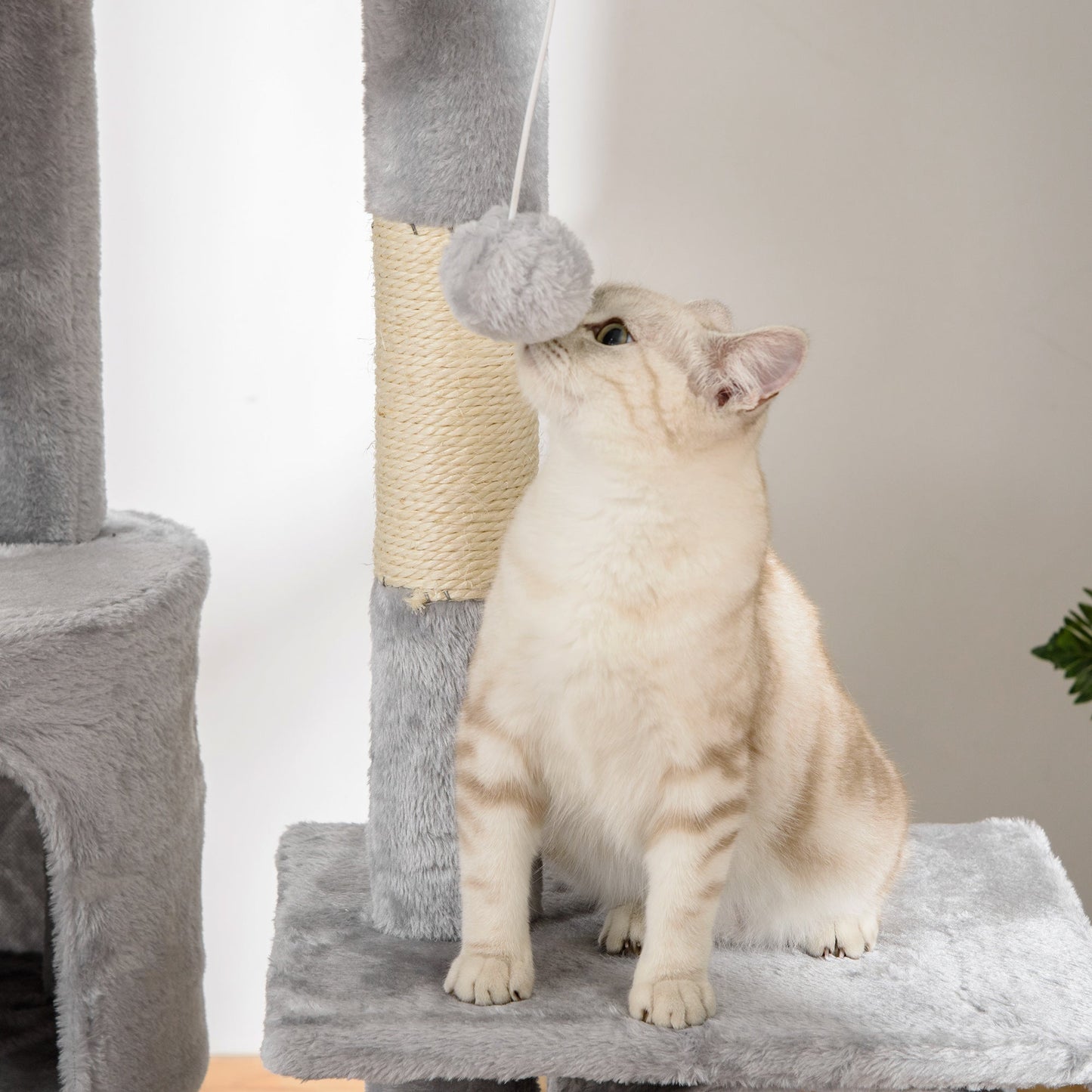 Adjustable Floor-to-Ceiling Cat Tree with Condos