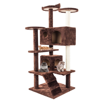 Sisal Rope Cat Climbing Tower with Houses & Platforms