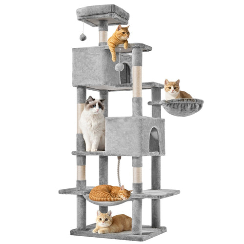 66-Inch Large Cat Tower for Multiple Cats