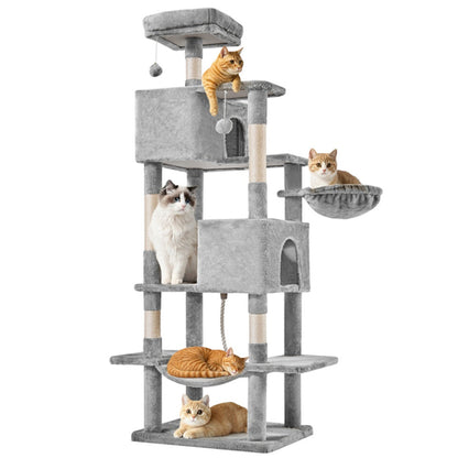 66-Inch Large Cat Tower for Multiple Cats